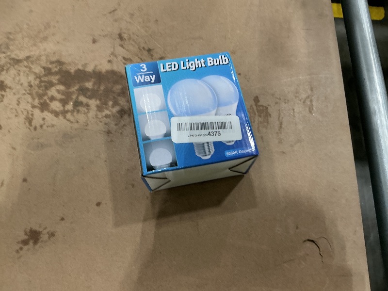 Photo 1 of *USED*
Gonhom 3 Way LED Light Bulbs 50 100 150W Equivalent, Daylight White 5000K 3 Way Light Bulbs, A19 Three Way Light Bulb,E26 Base LED Light Bulb for Reading,Living Room-2 Pack