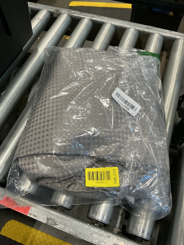 Photo 1 of *MINOR DAMAGE - USED*
XOGUIBO No Hook Shower Curtain and Liner Set,Grey Hotel Waffle Shower Curtain with Liner 75" L x 72" W