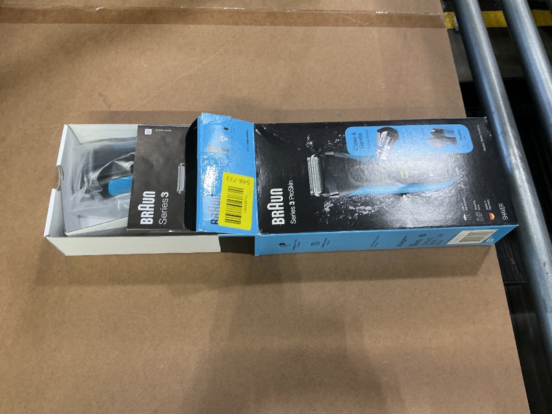 Photo 1 of Braun Electric Series 3 Razor with Precision Trimmer, Rechargeable, Wet & Dry Foil Shaver for Men, Blue/Black, 4 Piece