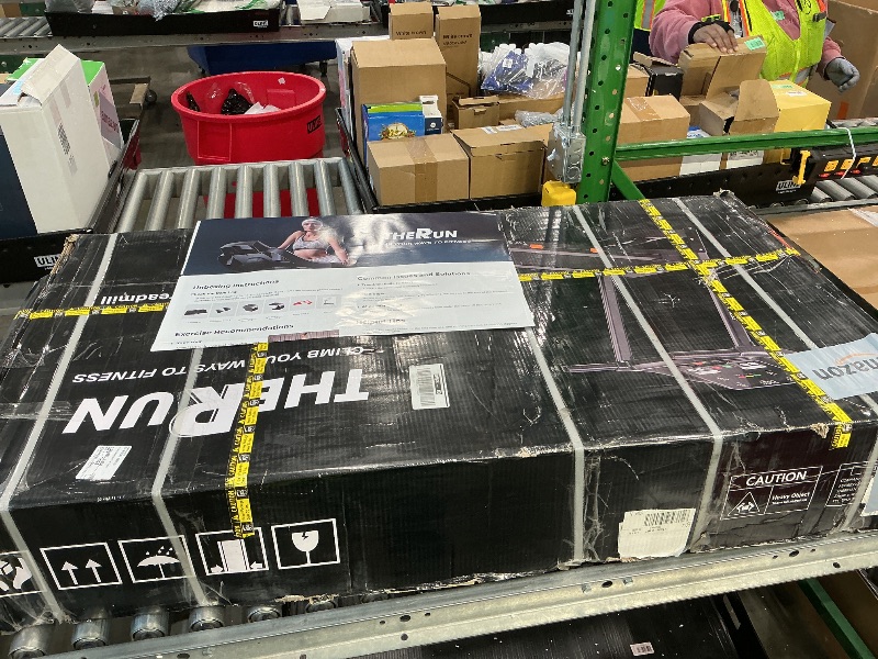 Photo 1 of THERUN Incline Treadmill, 0-12% Auto Incline Treadmills for Running and Walking, 300 lbs Weight Capacity, Wide Belt, 3.0 HP, 18" LED Screen, 2 Layers Shock-Absorbing