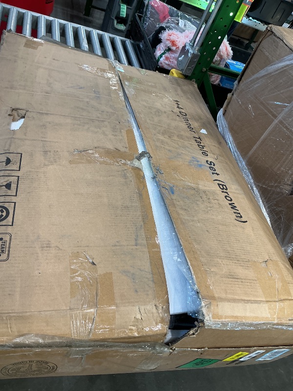 Photo 1 of GarveeHome Dining Table Set for 4, Kitchen Table with Upholstered Chairs for Kitchen Room and Small Spaces (Vintage, Table with 4 Chairs)