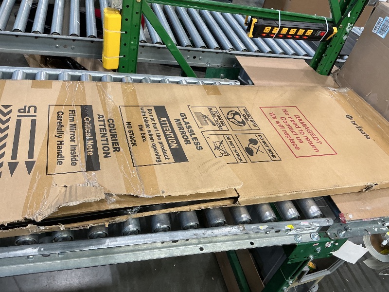 Photo 1 of ***MINOR DAMAGE*** brisafe 59"x20" Magnetic Wall Mirror, Full Length Mirror with Tool-Free Installation, Shatterproof Nano Glass, Ultra Clear, Frameless Design for Bedroom, Closet, Door, Gym – Black