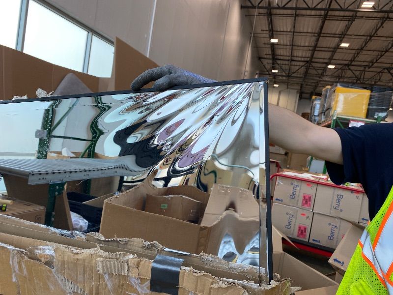 Photo 1 of ***MINOR DAMAGE*** brisafe 59"x20" Magnetic Wall Mirror, Full Length Mirror with Tool-Free Installation, Shatterproof Nano Glass, Ultra Clear, Frameless Design for Bedroom, Closet, Door, Gym – Black