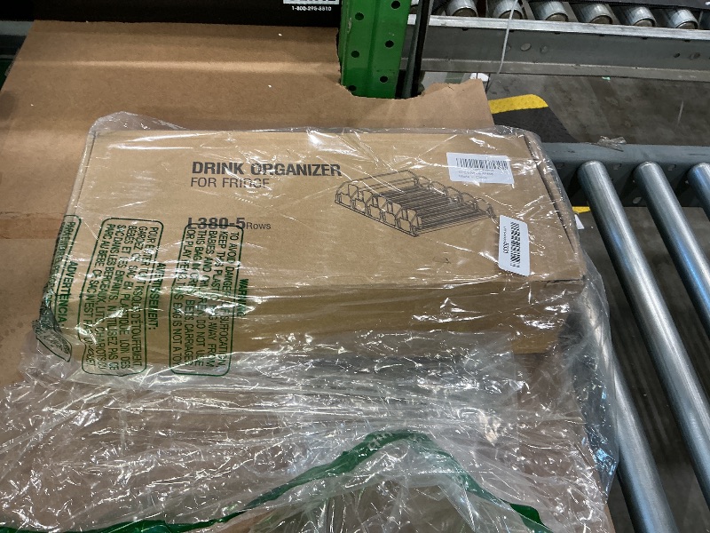 Photo 1 of *Damaged item/ all piece* AMLLLC Drink Dispenser for Fridge,Automatic Pusher Glide Soda Can Dispenser for Refrigerator and Adjustable Width - Storage 25 Cans