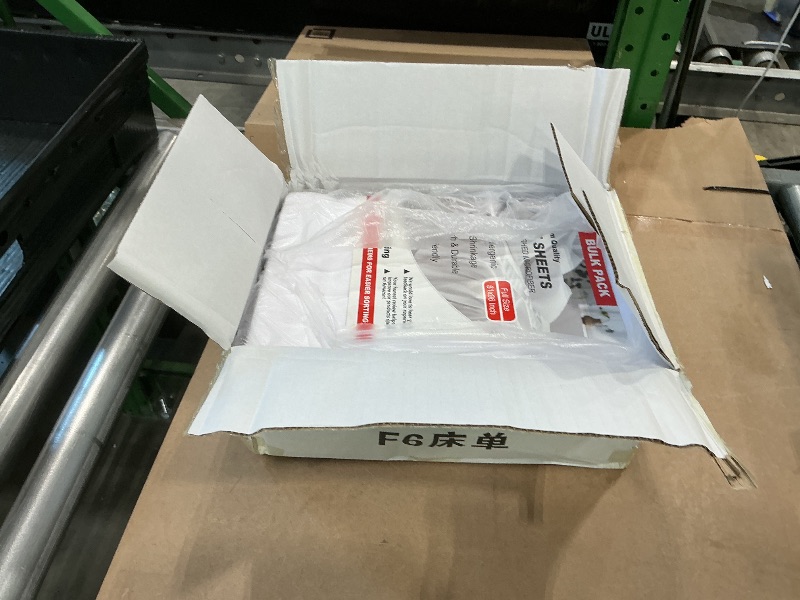 Photo 1 of ZPECC White Bulk Flat Sheets Only Full Size 6 Pack, Easy Sort Top Bed Sheet by Color-Coded Hem Threads, Soft Durable Brushed Microfiber Fabric Hotel Airb&bs Essentials for Hosts, 81"x96"