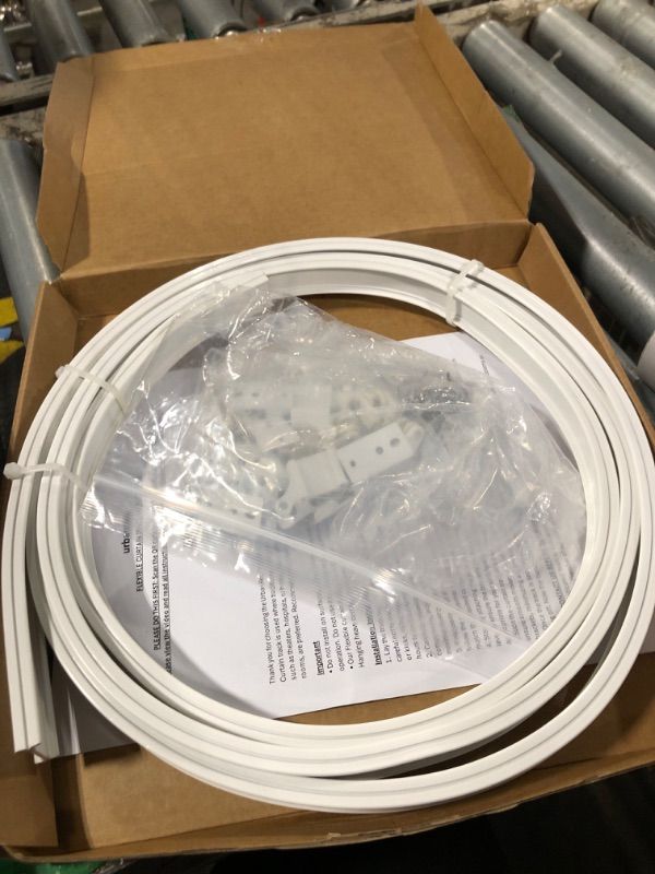 Photo 1 of UrbanRed Flexible Bendable Ceiling Curtain Track, 9.8 ft (3 m), Mount for Rail with Curtain Tracks System, Room Divider, Curtains Rod, RV Ceiling Track for Curtains, White