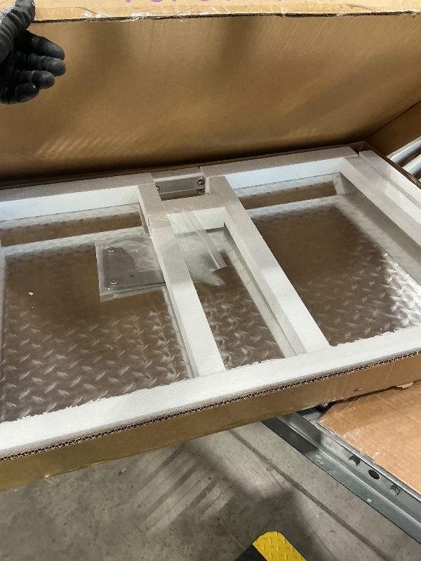 Photo 1 of **MINOR DAMAGE - USED**
Premium Grade Hinged Aluminum Griddle Cover, Upgrade Design Compatible with Blackstone 36 inch Griddle, 36 inch Blackstone Grill Cover, Grill Lid, Easy to Flip, Low Maintenance, Dust and Water Proof