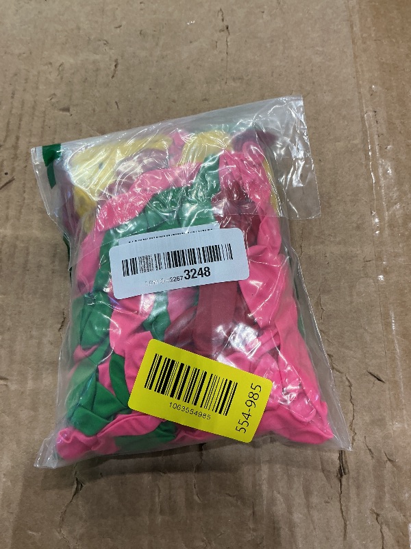 Photo 1 of 100 Pcs 40 Inches Latex Spiral Balloons Twisted Long Rainbow Party Balloons Pearlescent Helium Balloon for Birthday Baby Shower Wedding Hawaiian Luau Tropical Carnival Party Decorations Random Color