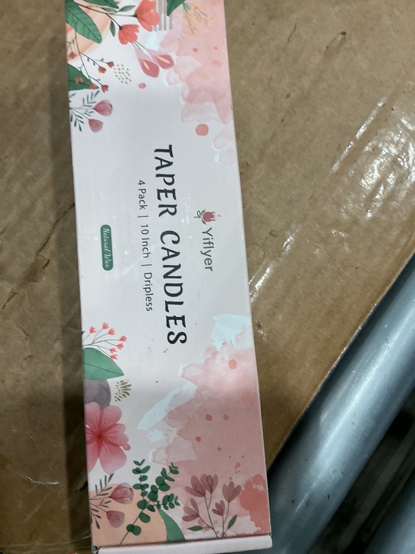 Photo 1 of 10 Inch Gradient-Orange Taper Candles for Summer Parties, 4 Pack Unscented Candlesticks for Dinner Birthday Seasonal Celebration and Home Decoration