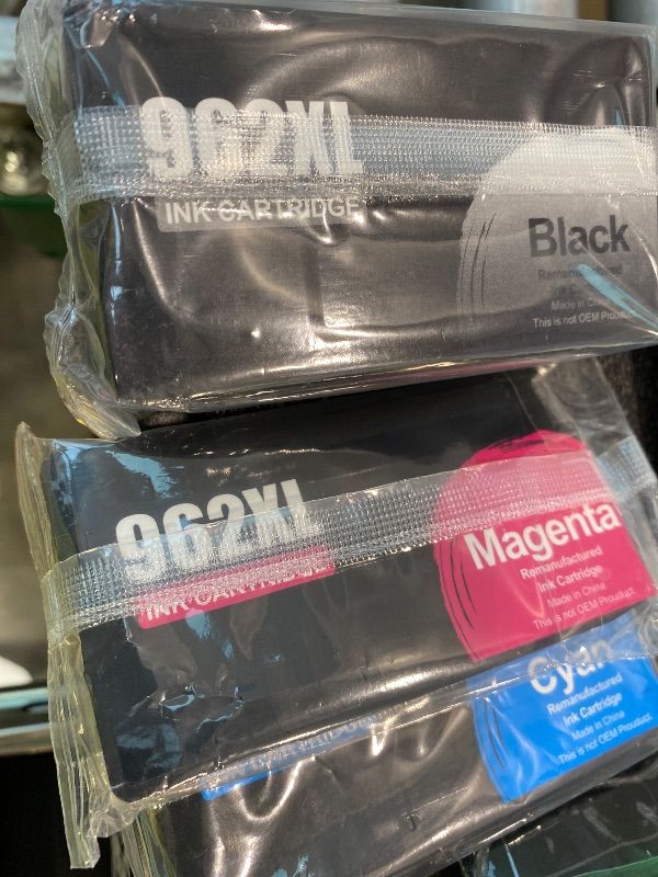 Photo 1 of ** NO YELLOW**
962XL Ink Cartridges Combo Pack Compatible for HP 962 XL HP962 HP962XL for HP OfficeJet Pro 9010 9015 9018 9020 9025 9014 9019 9028 9012 Printer Black Cyan Magenta Yellow(4 Pack)