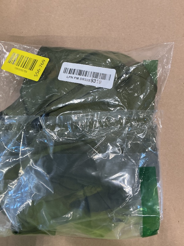 Photo 1 of Medium Zeagoo Silk Blouse for Women Short Sleeve Satin Button Down Shirts Casual Loose V-Neck Business Work Tunic Top Army Green