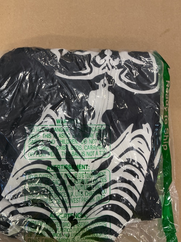 Photo 1 of  Matching Halloween Onesie Pajamas, Funny Skeleton Printed Hooded Zippered PJs Holiday Loungewear for Men/Women (Youth, 8-10T, Skull)