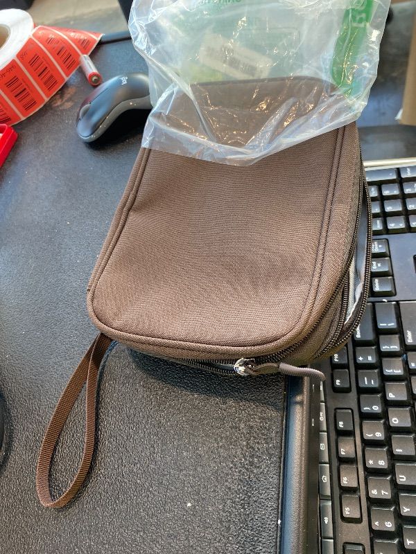 Photo 1 of ***GREY NOT BLUE*** FYY Electronic Organizer, Large Travel Cable Organizer Bag Pouch Electronic Accessories Carry Case Portable Waterproof Double Layers All-in-One Storage Bag for Cable, Cord, Charger, Phone, Dark Green