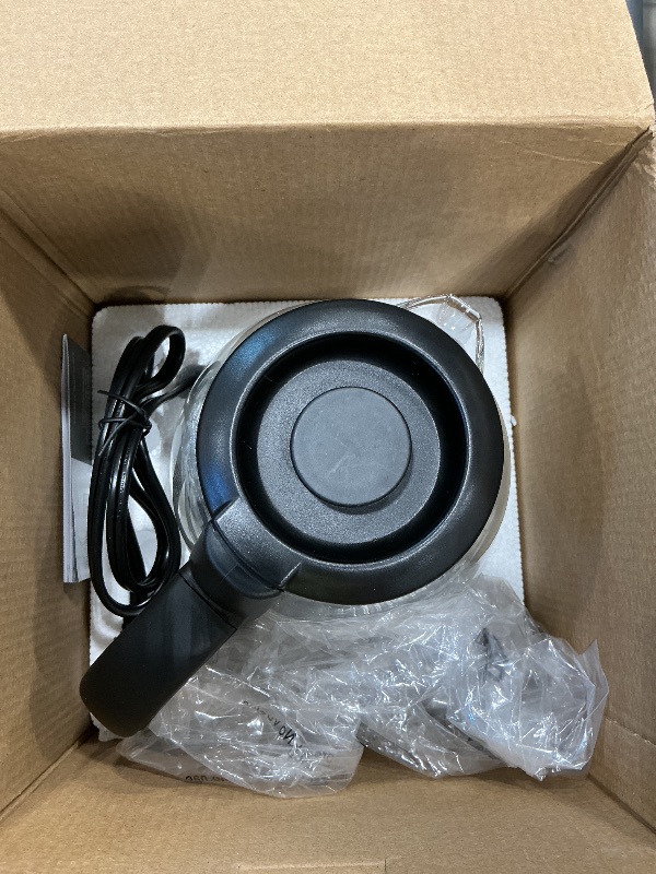 Photo 1 of ***MAJOR DAMAGE*** Chefman Electric Kettle with Tea Infuser, 1L 1500W, Removable Lid for Easy Cleaning, Boil-Dry Protection, Stainless Steel Filter, BPA Free, Auto Shut Off Hot Water Boiler, Small Electric Tea Kettle