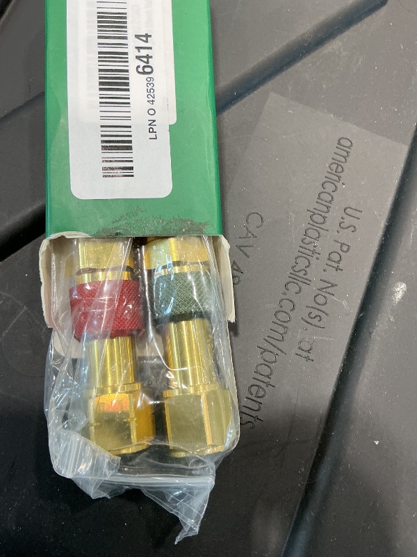 Photo 1 of ?AWLOLWA QDB10 Oxy Acetylene Quick Connects Set, Fit 9/16"-18 B Fittings, Hose to Torch Quick Connect, with Check Valves
