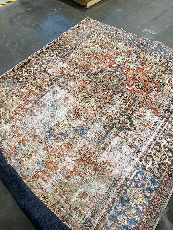 Photo 1 of ***SEE CLERK NOTE*** Loloi Loren Collection LQ-15 Terracotta/Sky 7'-6" x 9'-6" Area Rug