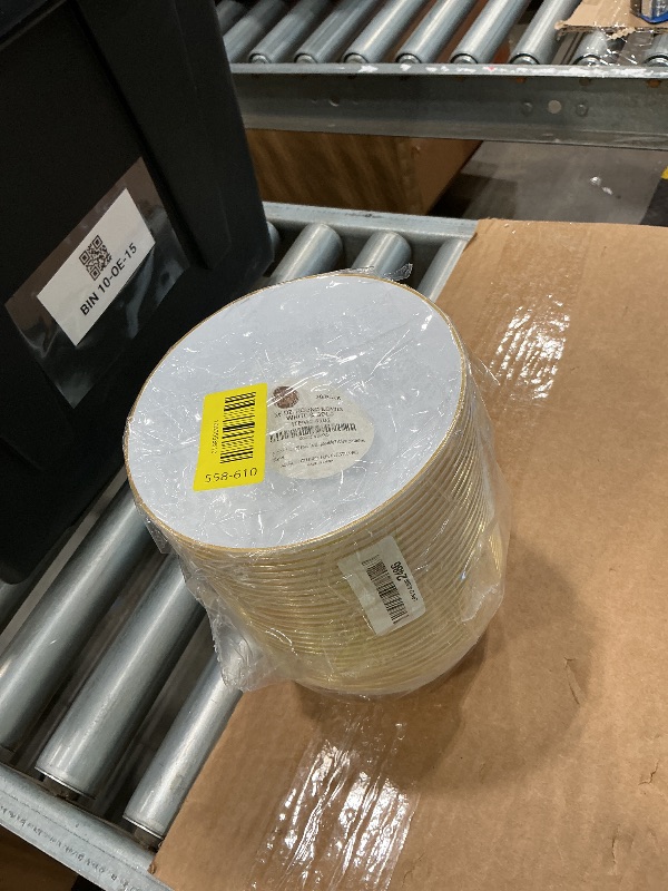 Photo 1 of [30 Pack 16 OZ Bowls] Edge Collection White with Gold Rim Plastic Party Soup Bowls Premium heavyweight Elegant Disposable Tableware Dishes