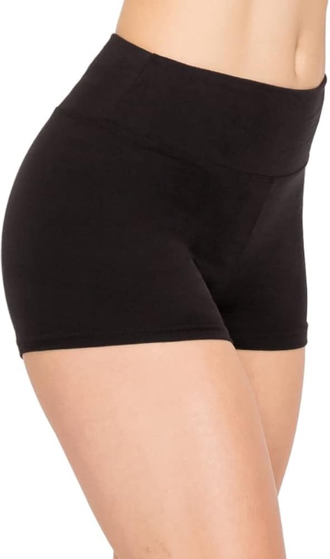 Photo 1 of (Prototype) ALWAYS Women Workout Yoga Shorts - Premium Soft Solid Stretch Cheerleader Running Dance Volleyball Short Pants (Small)
