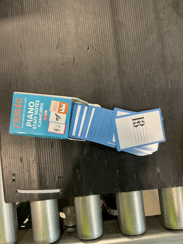 Photo 1 of 104 Piano Music Flash Cards - Basic Music Symbols,Staff Notation, Pitch/Syllable Names, Keyboard Position, Flat/Sharp,Education Cards for Beginners and Professionals