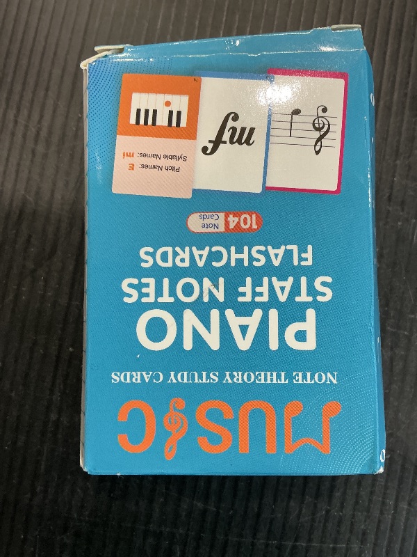 Photo 1 of 104 Piano Music Flash Cards - Basic Music Symbols,Staff Notation, Pitch/Syllable Names, Keyboard Position, Flat/Sharp,Education Cards for Beginners and Professionals