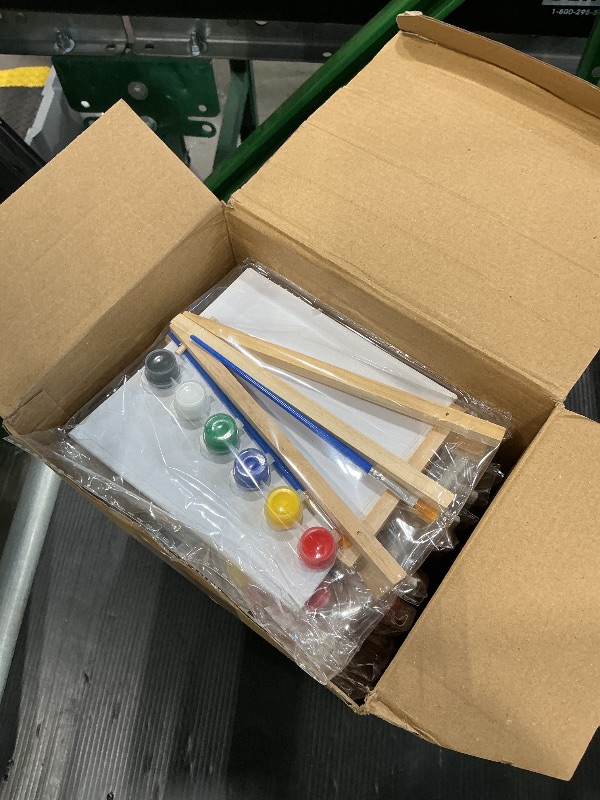 Photo 1 of * missing one set *Tenceur 12 Sets Pre Drawn Canvas to Paint Kid Adult Stretched Coloring Painting Canvas Panels with Design Easel and Brushes for Party Supplies Beginner Favor (Diwali)