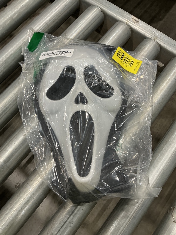 Photo 1 of ***SEE CLERK COMMENTS*** Geamiki Scary Halloween Costume Prop Ghost Mask with Plastic Knife for Adults and Kids, Horror Cosplay Accessory Normal