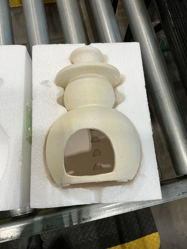 Photo 1 of ***SEE CLERK COMMENTS*** Christmas Decorations - Handmade Terracotta Snowman Figurines - 1 Pack White Clay Winter Decor Holiday Rustic Unique Decor for Home Table Room Farmhouse Indoor Outdoor-ONLY Size S