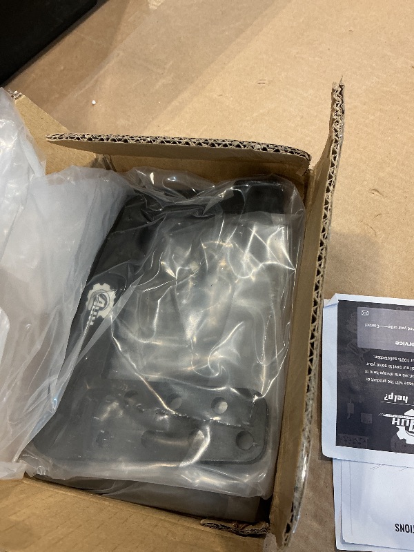 Photo 1 of RV Bumper Brackets for Reinforcing RV Bumper Rack, Fits 4-Inch to 4.5-Inch Square Bumpers, 2 PCS Heavy Duty Universal Support Bracket with Drill Bits, Black Powder Coated