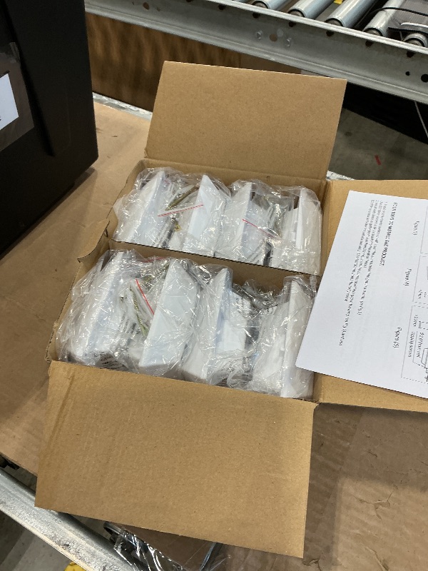 Photo 1 of *USED*
8 Pack Solar Powered Gutter Lights Outdoor Decorative Waterproof 12 LEDs Yard Lamp for Fence, Railing, Outside Wall, Deck, Garden, Path, Backyard, Walkway, Patio, No Drilling Installation (Warm White)