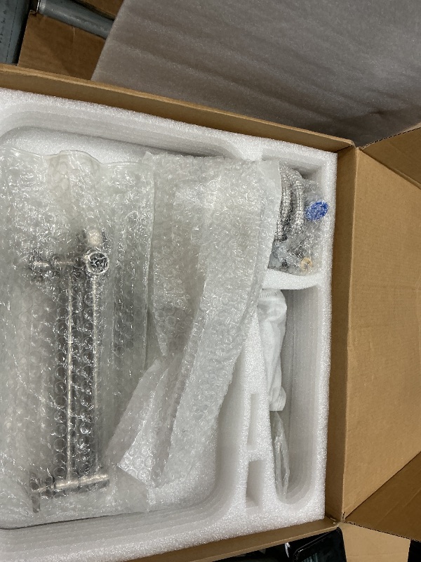 Photo 1 of **UNKNOWN IF MISSING ANY PARTS**
Jcrob High Pressure Wide Rain Shower Head with Handheld Spray Combo, 14 Inch Rainfall Shower Heads with Adjustable Extention Arm, Dual Waterfall Showerhead with 3-Way Diverter(Brushed Nickel)