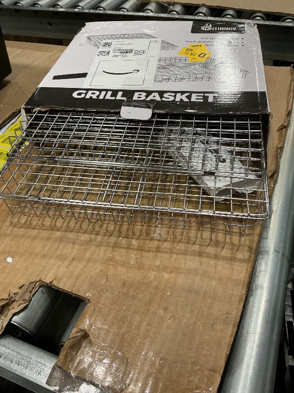 Photo 1 of ***MISSING HANDLES*** Nesting Grill Baskets, 2pcs Grilling Baskets for Outdoor with Removable Handle, Stainless Steel BBQ Camping Cooking Accessories Tools for Fish, Vegetable, Shrimp - Gifts for Men Dad Husband