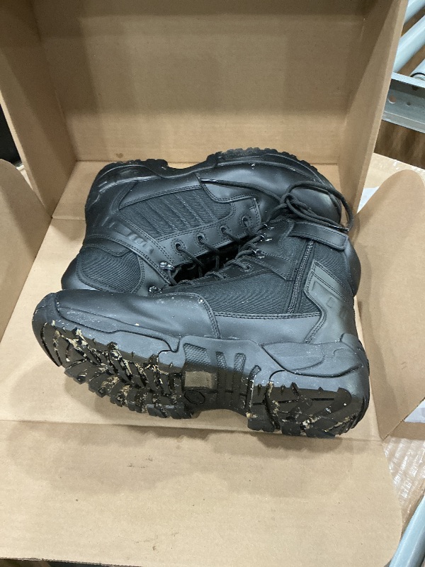 Photo 1 of *Dirty item* NORTIV 8 Men's Side Zipper Military Tactical Work Boots Leather Motorcycle Combat Boots 6 inches,Size 10W,Black,DESERT