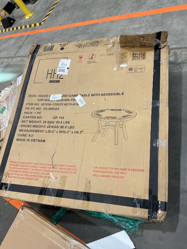 Photo 1 of *PARTIAL SET*
Hillsdale Furniture Cooper Convertible Wood 47 Inch Poker Game Table, Brown