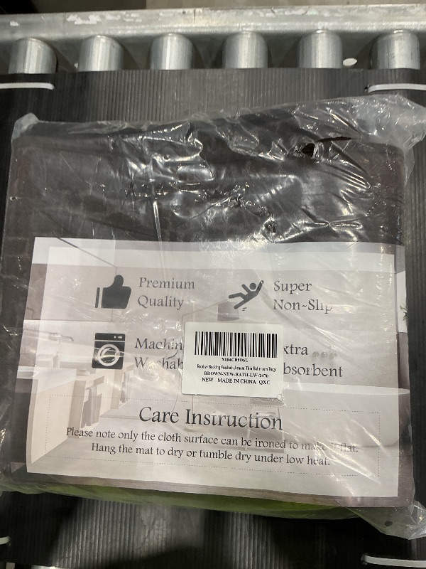 Photo 1 of AMOAMI-Bath Mat-Absorbent Quick Dry Bathroom Floor Mats-Washable Rubber Backing Bath Mats for Bathroom Rugs Fit Under Door-Bath Rug for in Front of Sink Bathtub Shower Room, Brown 24''x70''