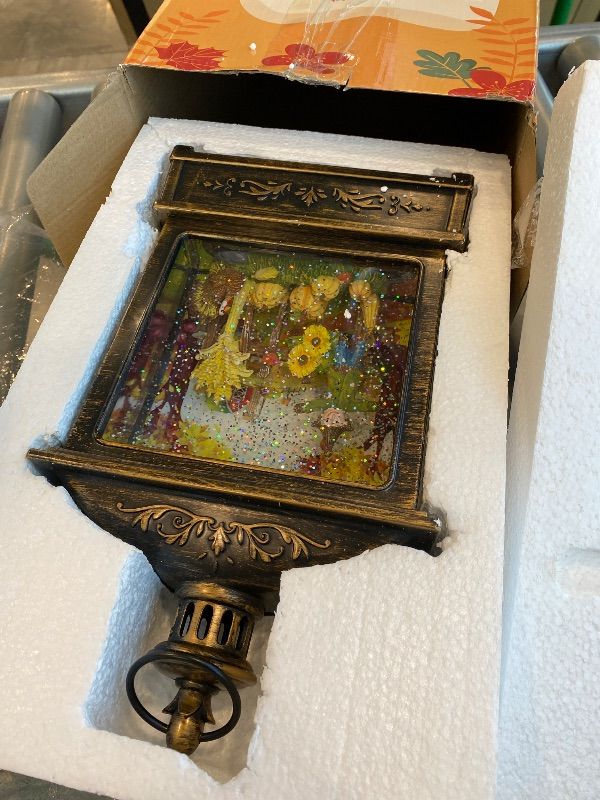 Photo 1 of **UNTESTED**
12.5'' Fall Snow Globe Lantern - Scarecrow and Turkey Lighted Water Lantern with Swirling Glitter Fall Decorations for Home, Thanksgiving, Autumn Harvest Fall Decor