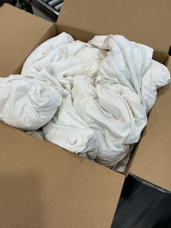 Photo 1 of ***SEE CLERK COMMENTS*** Cosybay Queen Size Feather Down Fiber Comforter - Ultra Fluffy 100% Cotton Duvet Insert, All Season Hotel Luxury Bedding with Corner Tabs, 90"x90" White