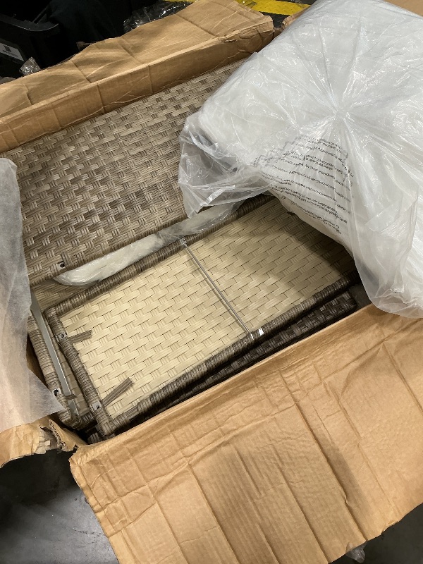 Photo 1 of *PARTIAL SET*
7 Pieces Outdoor Patio Sectional Sofa Couch, Wicker Furniture Patio Conversation Sets with Washable Cushions & Coffee Table for Garden, Poolside, Backyard