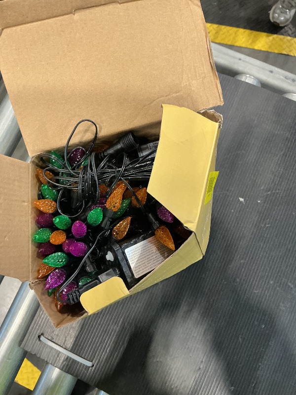 Photo 1 of 2 Pack C6 Halloween Lights Outdoor Indoor, Total 200 LED 66 FT Connectable Halloween String Lights with Timer & 13 Modes, Waterproof Twinkle Light for Horror Party Decor (Orange, Purple and Green)