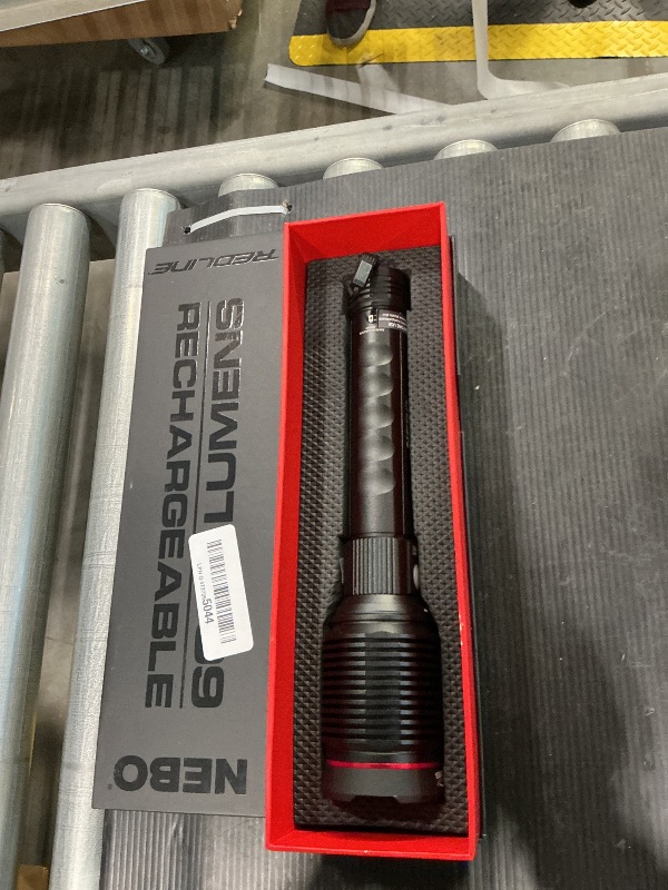 Photo 1 of ***MISSING CHARGER*** NEBO Redline 6K Rechargeable Flashlight | 6000 Lumens, 4 Light Modes, Durable Metal & Waterproof, Bright Tactical Light for Camping, Hunting & EDC, Includes Charging Cable