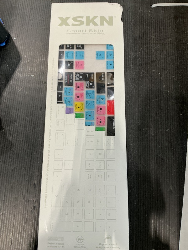 Photo 1 of XSKN Final Cut Pro EU US Common Version Silicone Keyboard Cover Skin for 2020-2023 Apple Magic Keyboard with Touch ID and Numeric Keypad A2520 (Left 3 Keys Not Suite for 2024 New One Model)