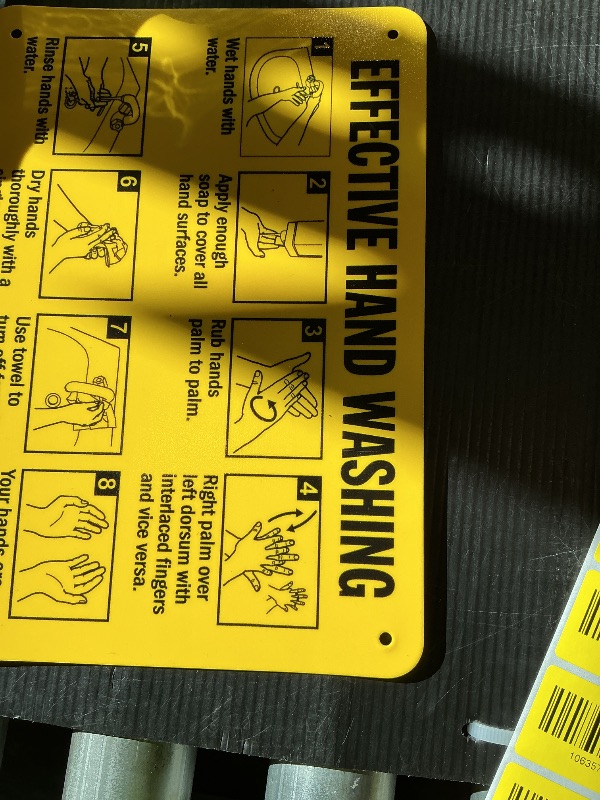 Photo 1 of "Effective Hand Washing" Sign by SmartSign | 7" x 10" Plastic