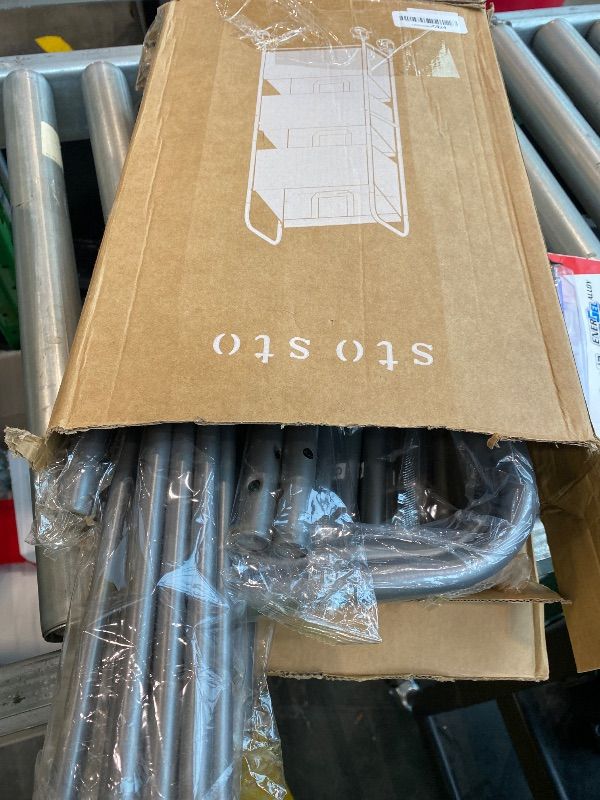 Photo 1 of ***SCREWS NEEDED*** STO STO 3-Tier Vertical Rolling Laundry Hamper with Removable Bags, 120L Space-Saving Laundry Sorter Basket, Clothes Hamper with Wheels for Small Spaces, Closet, Bedroom, Bathroom, Laundry Room, Gray