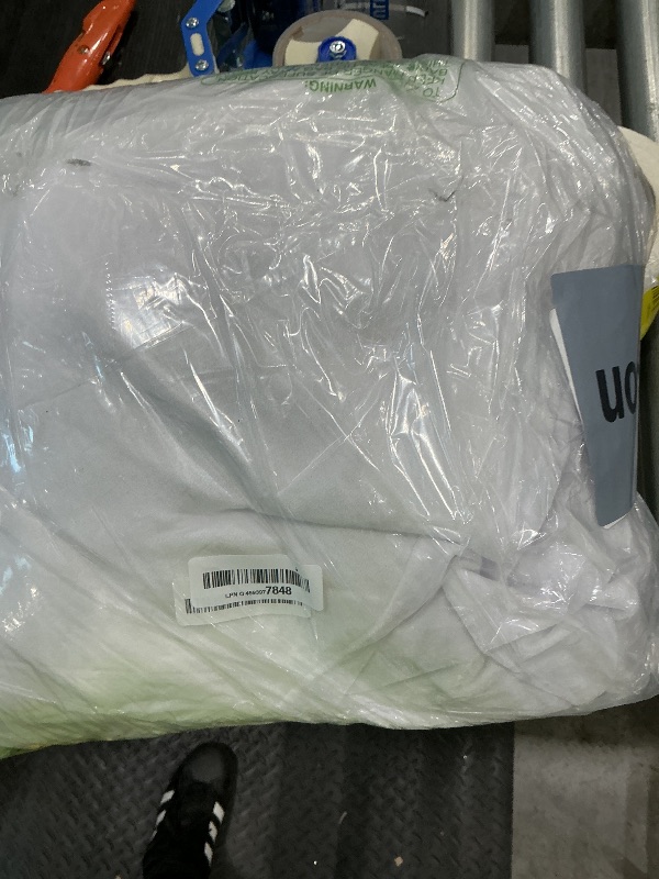 Photo 1 of *MINOR DAMAGE*
72-Inch Ruffled Velvet Christmas Tree Skirt, Thick Foam-Lined Heavy Duty Fabric with Plush Lace Ties, Ivory White