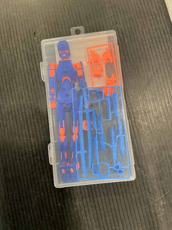 Photo 1 of (Assembly Completed) 3D Printed T13 Action Figure, Dummy 13 Collectible Action Figure Articulated, for Collectors Desktop Decorations,muñeco de acción (Blue Orange)