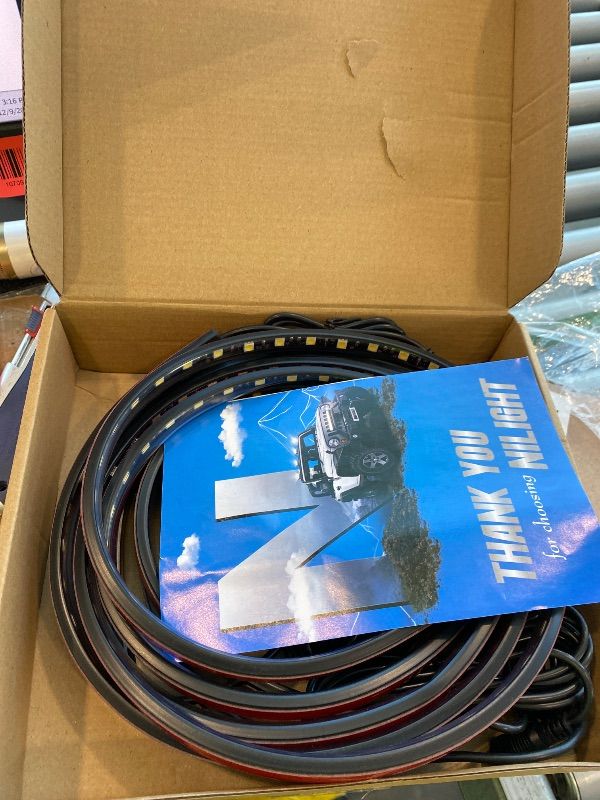 Photo 1 of ***SEE CLERK NOTES**Nilight 3PCS 60 Inch Bed Light Strip 270 LED with On/Off Switch Blade Fuse Splitter Extension Cable for Cargo Pickup Truck SUV RV Boat