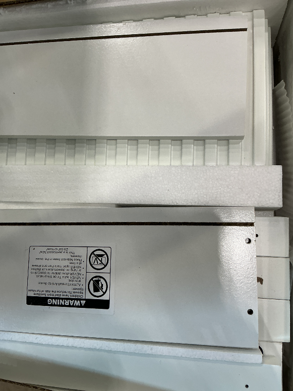 Photo 1 of *Damaged item* May in Color Large White Fluted 3 Drawer Dresser Set of 2, Chest of Drawers with Ball Bearing Slide Modern 30 inch Tall Wood Nightstand with Spacious Storage for Bedroom Hallway Living Room Entryway