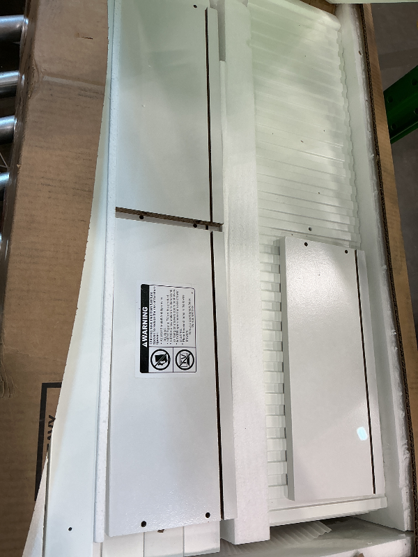 Photo 1 of *Damaged item* May in Color Large White Fluted 3 Drawer Dresser Set of 2, Chest of Drawers with Ball Bearing Slide Modern 30 inch Tall Wood Nightstand with Spacious Storage for Bedroom Hallway Living Room Entryway