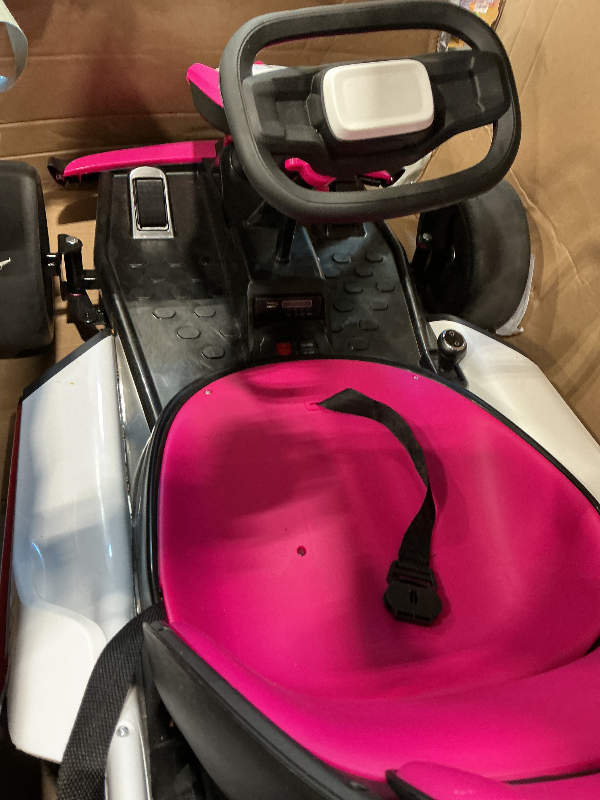 Photo 1 of ***MISSING CHARGER*** ***READ CLERK NOTES*** Garvee Go Kart, Electric Drift Kart Car with Adjustable Seat, 24V 7Ah Outdoor Ride On Toy, 2 * 200W Motor, 8.1 MPH, LED Lights, Toy Race Car for Kids 6-12 Years Old