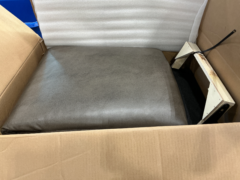 Photo 1 of **PARTIAL SET - This is ONLY the base**
COLAMY Oversized Leather Recliner Chair, 360°Swivel Rocking Manual Recliner with Thick Cushioned Padding Backrest and Wide Seat - Lightbrown