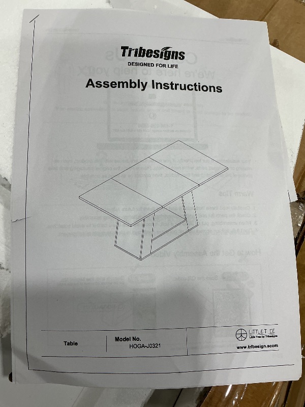 Photo 1 of *MISSING ITEMS UNKNOWN*
LITTLE TREE Dining Table for 4-6 People, 63 Inches Dining Room Table with Wooden Triangle Pedestal Base, White Faux Marble Rectangle Dinner Kitchen Table for Dining Room, Kitchen, Living Room
